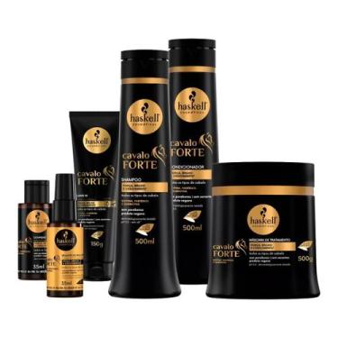 Imagem de Haskell Cosméticos Kit Cresce Cabelo Cavalo Forte 6 Itens 500ml Força,