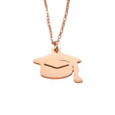 Imagem de Colar de formatura para ela, turma de 2025, colar com pingente de moda para ela, presentes de formatura para ensino médio/faculdade/8ª série/enfermagem/5ª série/mestrado/doutorado (ouro), Medium