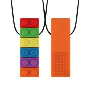 Imagem de Colar Mordedor Sensorial Colar Bebê Silicone Ferramentas De Mastigar T