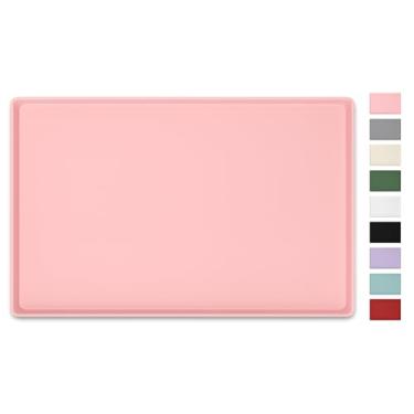 Imagem de NPOOYI Tapete de arte de silicone para artesanato, 30 x 48 cm, impermeável, antiderrapante, para crianças, com laterais elevadas, protege superfícies perfeitamente para artesanato, legos, geleca