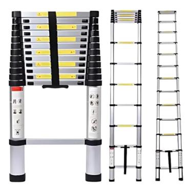 Imagem de Escada Antiderrapante, Escada Portátil, Carga Máxima de 150 kg Telescópica Extensível, 3,6M,
