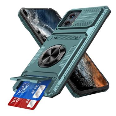 Imagem de COTDINFOR Capa carteira compatível com Moto G Stylus 5G 2024 com suporte para cartão (2 cartões) suporte de anel proteção de grau militar capa de telefone à prova de choque para Moto G Stylus 5G 2024