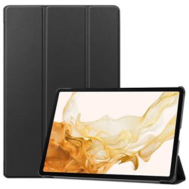 Imagem de Capa inteligente para Galaxy Tab S9 Plus, Ratesell leve, com três dobras, suporte inteligente, com função despertar/hibernar automática para Samsung Galaxy Tab S9 Plus/S9+ SM-X810/SM-X816/SM-X815,