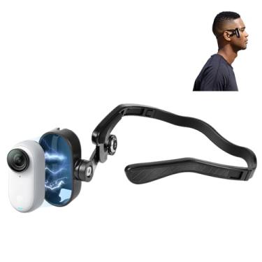 Imagem de PULUZ Suporte magnético montado na cabeça para Insta360 Go 3 / GO 3S, suporte de liberação rápida para gravação de vídeo de selfie POV/Vlog