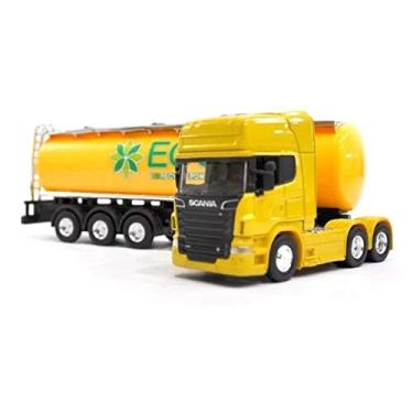 Imagem de Caminhão Tanque Oil 1:64 Welly Amarela