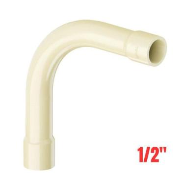 Imagem de Curva 90 Aquatherm Soldável CPVC Bege Para Canos Tubo De Água Quente D