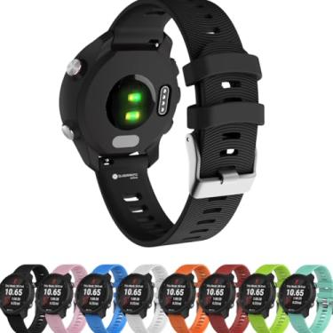 Imagem de Pulseira QUIBARATO de Silicone de 20mm Com Engate Rápido Compatível com 245 245 Music 165 645 (Preta)