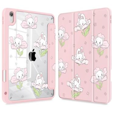 Imagem de Lepeoac Capa para iPad 11 polegadas A16 2025 geração 11ª / iPad 11 polegadas 2022 10ª geração, porta-lápis embutido com capa à prova de choque, capa traseira transparente transparente, despertar