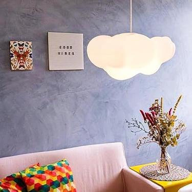 Imagem de Luminária Nuvem Algodão Pendente Teto Decoração Ambiente Aconchegante Luz Difusa