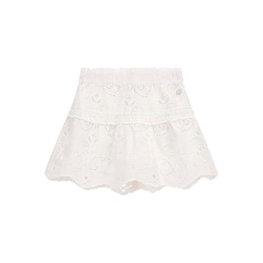Imagem de GUESS Saia Sangallo para meninas, Branco puro, 12 Anos