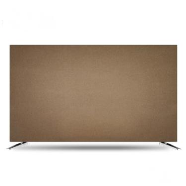 Imagem de Capa de TV Capas de proteção solar para TV LCD/LED para pendurar na parede/desktop/curva, protetores de tela de TV simples, cor sólida, respirável, capa protetora-café|55-65 polegadas