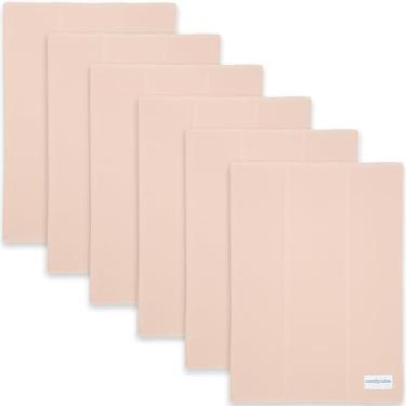 Imagem de Comfy Cubs Conjunto de panos para arrotar bebês (pacote com 6) - grande, 6 camadas, ultra absorvente 100% algodão para bebês cuspir, babar e bagunçar - presentes de bebê recém-nascidos macios, suaves