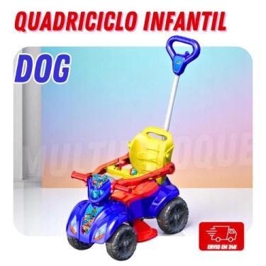 Imagem de Quadriciclo Infantil Azul em formato de Cachorro - Menino - KENDY