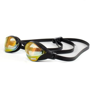 Imagem de Óculos Cobra Core Swipe Mirror Mergulho Natação Antiembaçante Proteção Solar UV Silicone Resistente Profissional Adulto Juvenil Praia Piscina Águas Abertas (Preto-Amarelo)