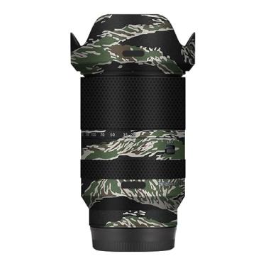 Imagem de Adesivo de câmera antiarranhões com tampa de lente para Tamron 28-200 mm adequado para Sony Mount película protetora protetor de corpo decalque 28-200 (camuflagem listrada)