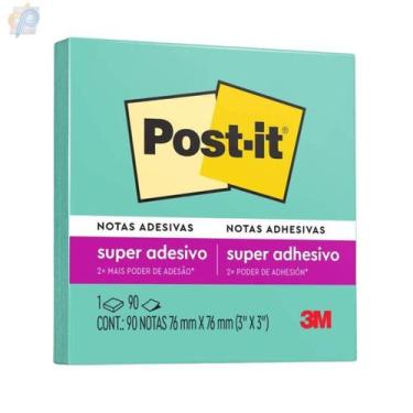 Imagem de Post-It 76x76 90 Folhas - 3M, POST-IT 76X76 90 FOLHAS - 3M AZUL AQUA