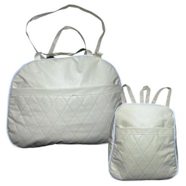 Imagem de Kit Bolsa e Mochila Para Saída Maternidade Bordada Menina Menino - Wba