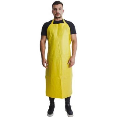 Imagem de Avental Proteção PVC 0,30 com fivela Amarelo Maicol EPI CA 37475