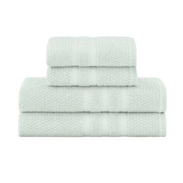 Imagem de JOGO TOALHA DE BANHO BUDDEMEYER VANILLA EXTRA SOFT 4 PEÇAS BANHO E ROSTO GRANDE MACIA ALTA ABSORÇÃO (Verde)