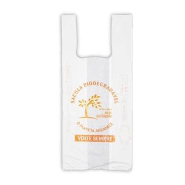 Imagem de Sacolas Plástica Biodegradável Branca- 30 x 40 - 500 unidades - O Plan