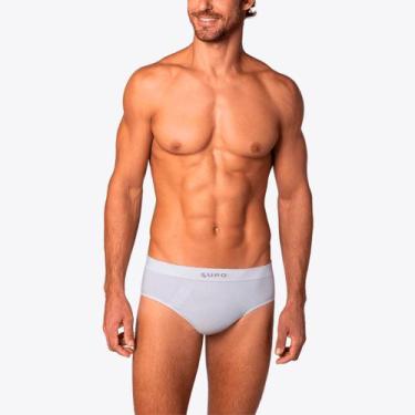 Imagem de Kit 2 Cuecas Slip Micromodal + 3 Pares de Meias Lupo 00681-03225, Bran