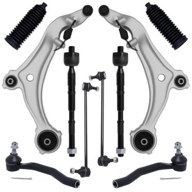 Imagem de AUQDD Kit de suspensão frontal de 8 peças adequado para Ni-ssan Quest 2011-2017, 2 braços de controle inferiores com junta esférica 2 barra oscilante 4 extremidade externa e interna da haste de