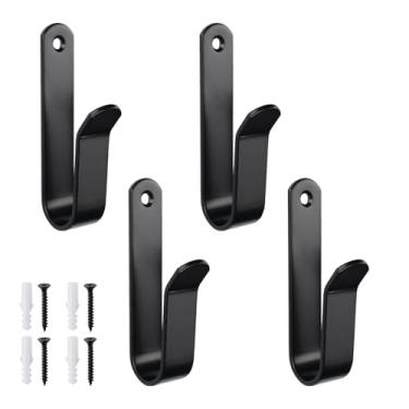 Imagem de Eagles Clipes de montagem na parede de snowboard, suporte horizontal para snowboard, armazenamento/exibição para pranchas de surf, skis, casa, garagem (126-preto-4 unidades)