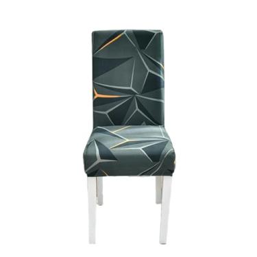 Imagem de Conjunto de capas para cadeiras ajustáveis, 1 peça, sala de jantar, elásticas, elastano, capas para assento, removível, encosto alto (tamanho 1 peça/cor 10)