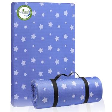 Imagem de Lilian&Gema Colchão Pack and Play 96 cm x 66 cm x 3,5 cm, colchão portátil para cercadinho, protetor de colchão Pack N Play, macio, respirável e impermeável, lavável para bebês e crianças pequenas