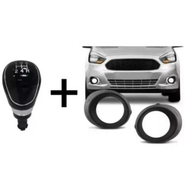 Imagem de Moldura Milha + Manopla Câmbio Ka Hatch Sedan 2015 A 2018