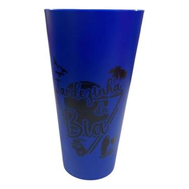 Imagem de Kit 50 Copos Ecológicos Personalizados 550ml – Reutilizáveis para Festas e Eventos (Azul)