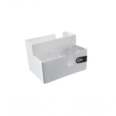 Imagem de Porta-guardanapo E Sachês Casual 14,1 X 10,6 X 9,4 Cm Branco Coza
