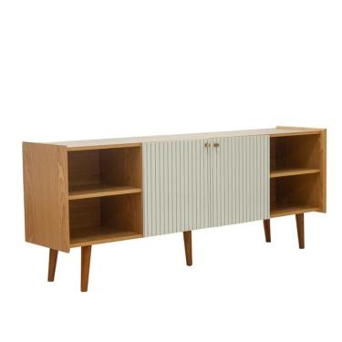 Imagem de Rack para Tv Genialflex Branco Laca Brilho  100% Mdf