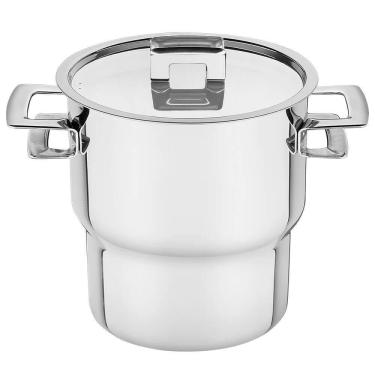 Imagem de Cuscuzeira Tramontina Brava 14 cm 2,1 L em Aço Inox com Alças e Tampa 62419140