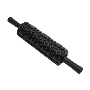 Imagem de Rolo de Massagem Foam Roller com Bastão Liberação Miofascial Premium Rubber Fit