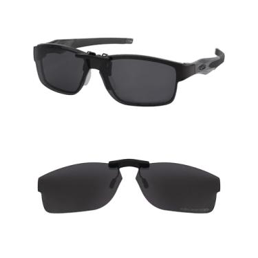 Imagem de HILEEN Óculos de sol polarizados com clipe para Oakley Crosslink OX3128 53-18 para homens e mulheres proteção UV - preto