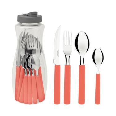 Imagem de Faqueiro Tramontina Gamboa Lâminas em Aço Inox  16 Peças