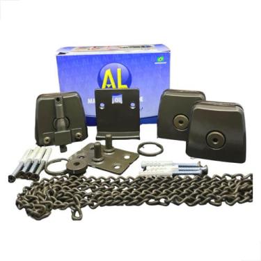 Imagem de Kit 06 AL Janela Basculante Vidro Alvenaria Polímero Bronze