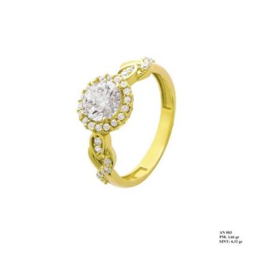 Imagem de Solitário Princess Cinderela em Ouro 18k 4,32g - JoiaUnica