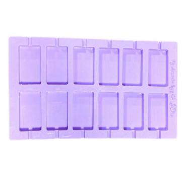 Imagem de L11 Molde de silicone pirulito retângulo para decorar - confeitaria do