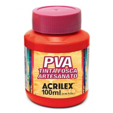 Imagem de Tinta Fosca para Artesanato PVA 100ml Vermelho Vivo Acrilex