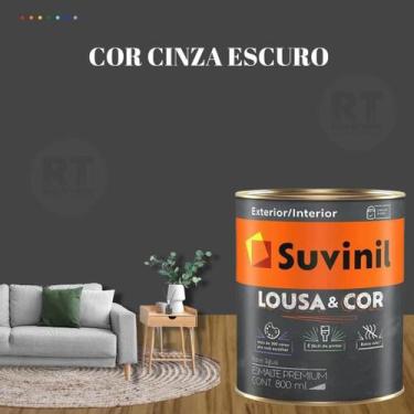 Imagem de Tinta Lousa e Cor Cor Rosa Pink Suvinil Parede Lousa 800ml, CINZA ESCU