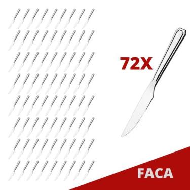 Imagem de Kit Restaurante Faca De Reforçada Inox 72 Pçs Bar / Casa - PRATICASA, 