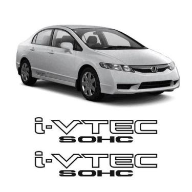 Imagem de Par De Adesivos Laterais Para Civic Ivtec Sohc Preto - SPORTINOX, Civi