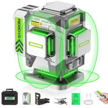 Imagem de Nível de laser HueparPro ZK03DG-S 3 x 360 verde com bateria - Huepar P