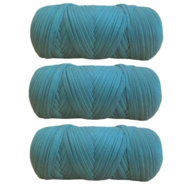 Imagem de Pacote com 3 600 g de fio de poliéster cobertor de poliéster para camiseta de crochê, fio de tecido, camiseta, fio de crochê para bricolage, tecido de crochê, cobertor de pano, bonecas, (pacote com 3