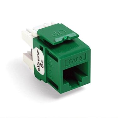 Imagem de Leviton 61110-BV6 Extreme 6+ Conector QuickPort, CAT 6, verde, pacote com 25