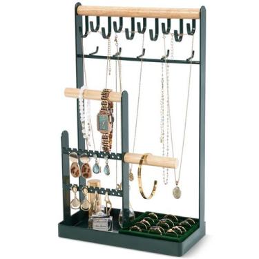 Imagem de Organizador de joias ProCase Jewelry Stand, colar de 5 camadas, verde