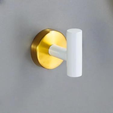 Imagem de Conjunto de acessórios para banheiro em ouro branco, barra de toalha de aço inoxidável 304, suporte para papel higiênico, gancho para roupão, conjunto de acessórios, WG, gancho
