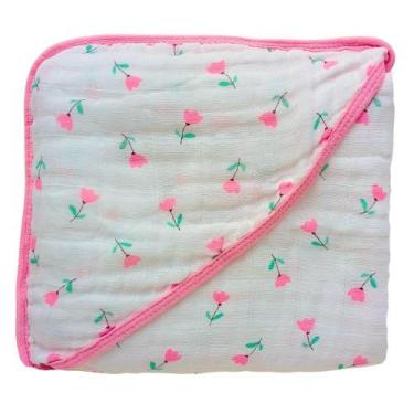 Imagem de Toalha Banho Bebê Fralda Macia Soft Capuz Menino Menina Neutro 100% Al